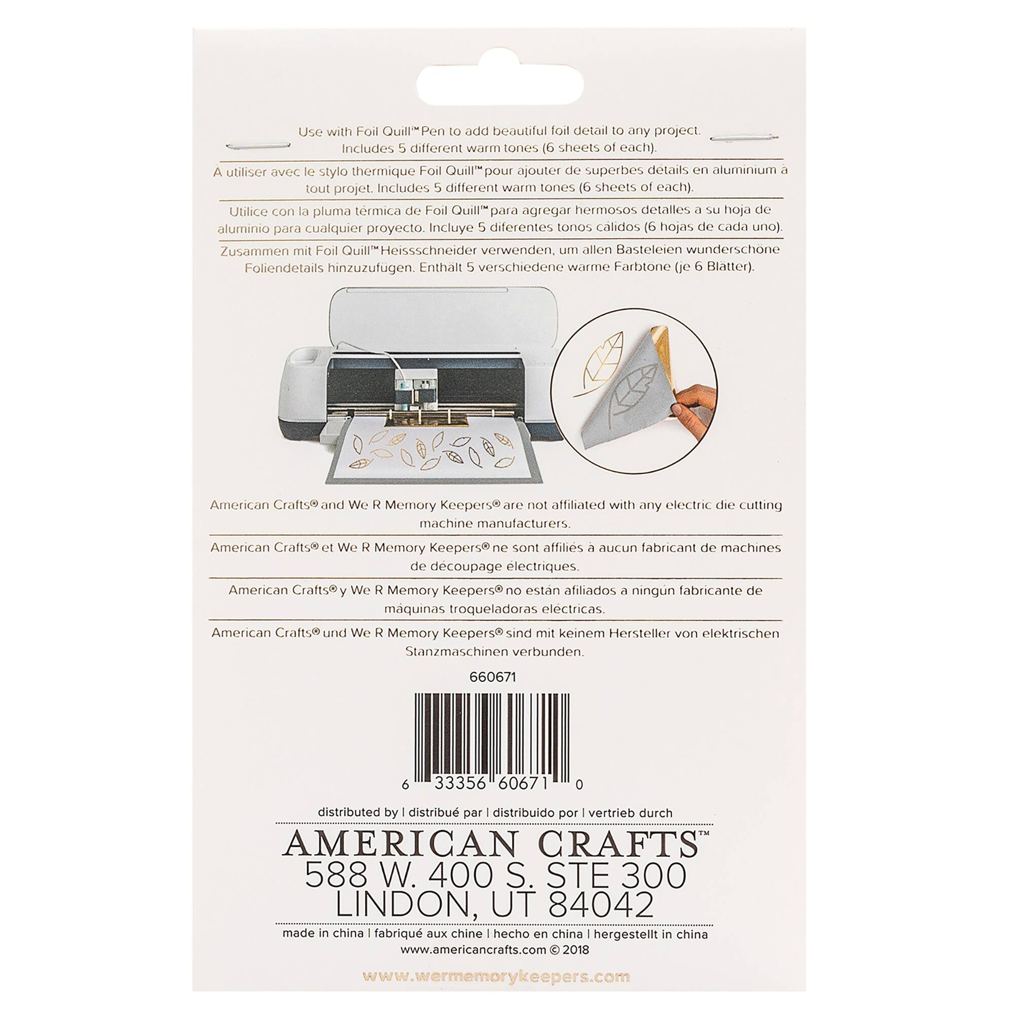 We R Memory Keepers® 4" x 6" Foil Quill™ Heat Activated Foil Sheets